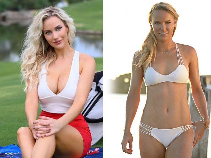 Thể thao - Mỹ nữ Spiranac "thả rông" chơi golf, Wozniacki diện bikini khoe bầu đẹp