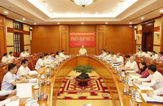 Quang cảnh phiên họp thứ 22 của Ban Chỉ đạo Trung ương về phòng, chống tham nhũng, tiêu cực