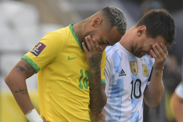 Trận đấu giữa Brazil và Argentina hồi tháng tháng 9/2021