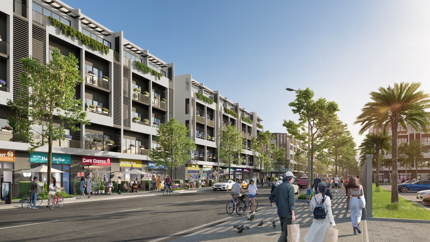 Phân khúc nhà liền thổ thu hút nhà đầu tư. Trong ảnh là phối cảnh nhà liền thổ của dự án Highway5 Residences, Hà Nội.