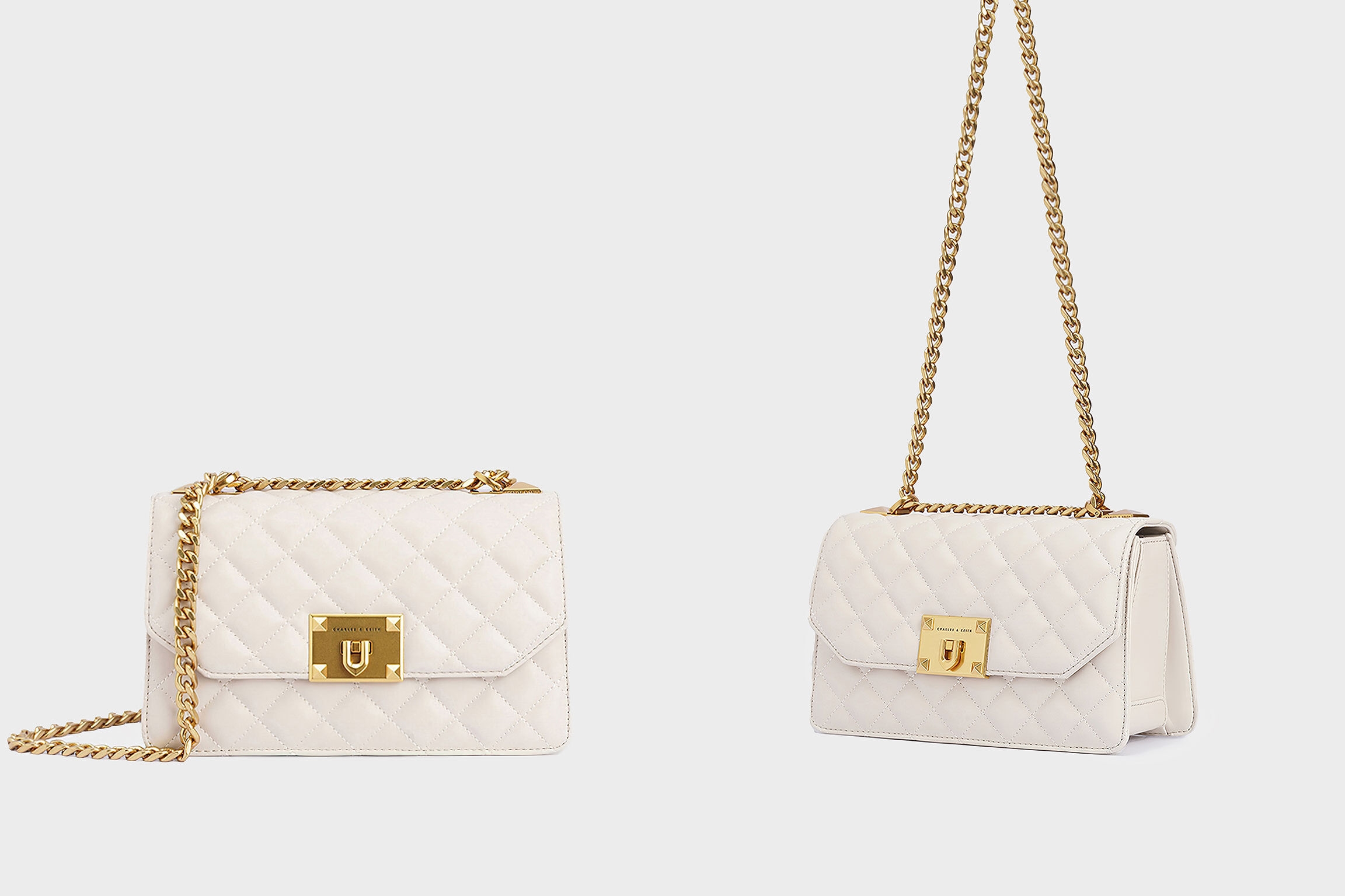 Phiên bản màu trắng ngọt ngào, thanh lịch, phù hợp theo chân đến những cuộc vui cuối tuần hoặc buổi tiệc sang trọng.