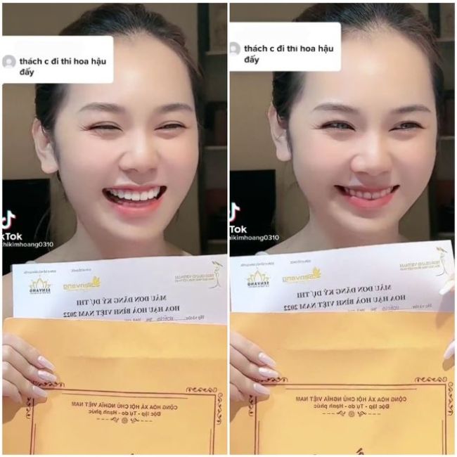 Mới đây, Hot tiktoker Hoàng Kim Chi gây bất ngờ khi tuyên bố sẽ đăng ký thi Miss Grand Vietnam 2022. Với chiều cao khá khiêm tốn 1,66m quyết định này của hot tiktoker xinh đẹp khiến fan không khỏi bất ngờ. 
