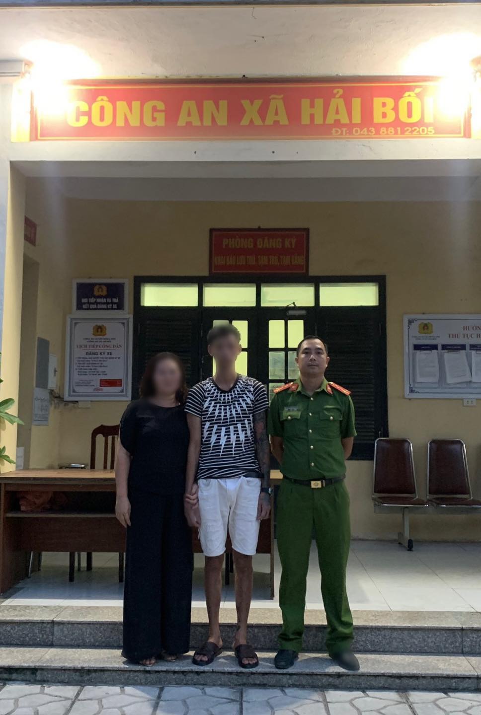 H. tại trụ sở công an