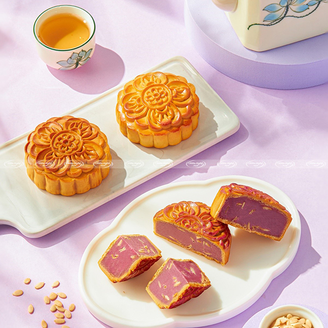 Momiji bánh nướng Khoai lang tím & hạt dưa