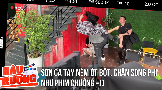 Hậu trường Quỳnh Kool thực hiện cảnh quay&nbsp;