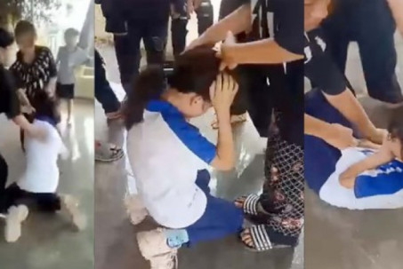 Vừa nhập học, nữ sinh lớp 6 bất ngờ bị bắt quỳ, hành hung dã man rồi tung clip lên mạng