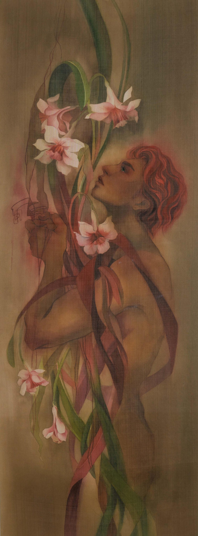 Họa sĩ trẻ vẽ tranh nude trên nền lụa mỏng - 4