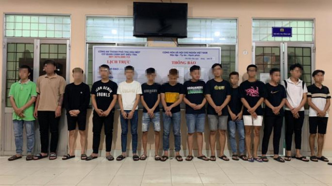 Các đối tượng tại cơ quan công an