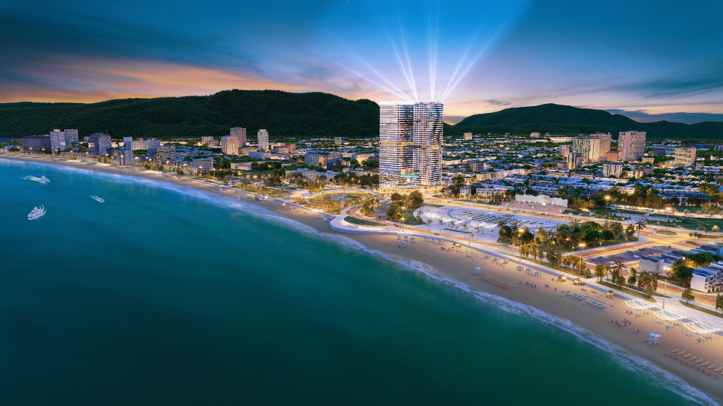 Cadia Quy Nhon tọa lạc ngay trước quảng trường trung tâm thành phố Quy Nhơn, tầm nhìn trực diện biển