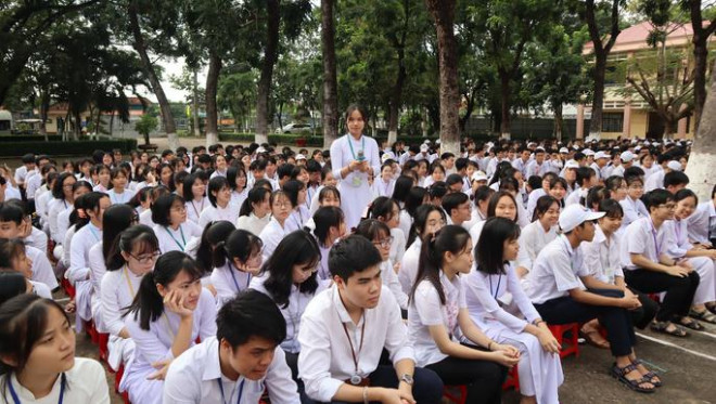 Học sinh ở Bình Phước trong một tiết ngoại khóa