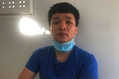 Đinh Minh Tâm lúc bị bắt.