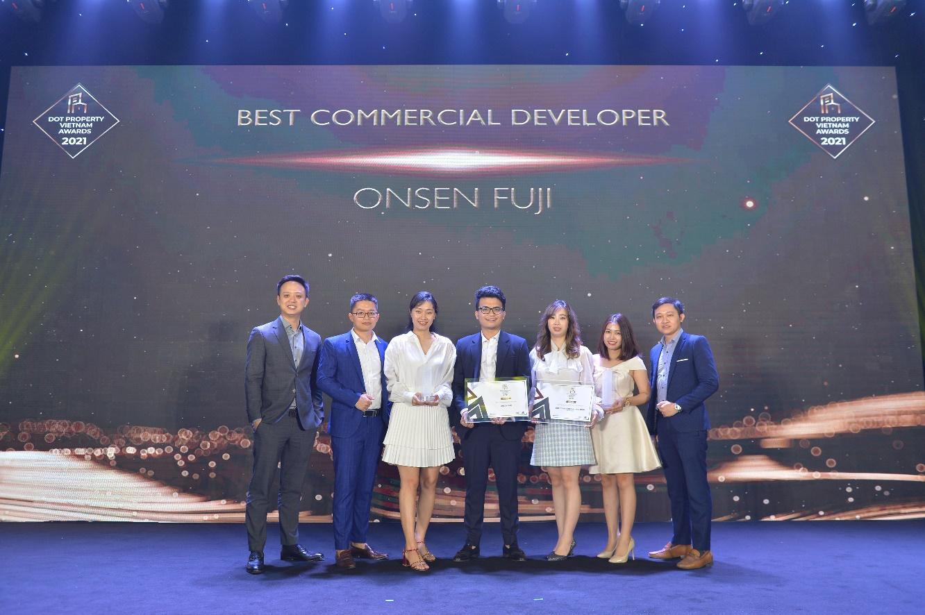 Tập đoàn Onsen Fuji được vinh danh tại hạng mục Best Commercial Developer (Nhà Phát Triển Bất Động Sản Thương Mại Tốt Nhất) tại sự kiện Dot Property Vietnam Awards 2021.