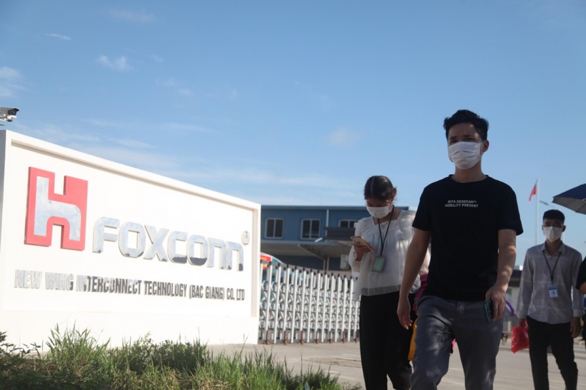 Nhà máy của Foxconn đặt tại Bắc Giang.