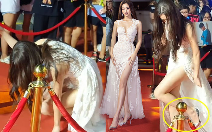 Nam Anh bị hù dọa, ngã sõng soài trên thảm đỏ, Nhật Kim Anh suýt hớ hênh - 4