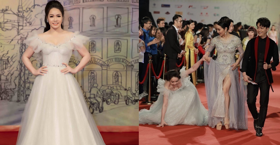 Nam Anh bị hù dọa, ngã sõng soài trên thảm đỏ, Nhật Kim Anh suýt hớ hênh - 3