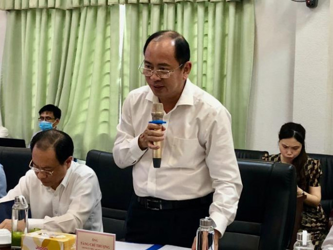 Bác sĩ Tăng Chí Thượng, Giám đốc Sở Y tế TP HCM thông tin tại buổi làm việc