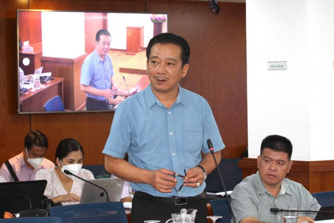 Ông Võ Trọng Nam, Phó Giám đốc sở VH&amp;TT TP.HCM, phát biểu tại họp báo. Ảnh: Nguyễn Nhân
