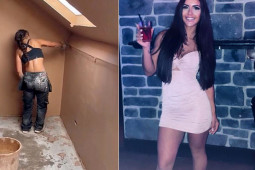 Bỏ nghề quản lý quán bar, cô gái xinh đẹp đi trát tường kiếm sống