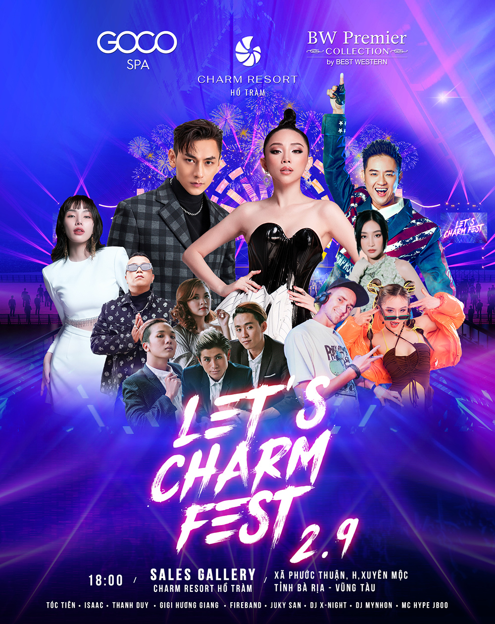 Sẵn sàng cho đại nhạc hội “Let’s Charm Fest” tại Hồ Tràm vào dịp lễ 2/9 tới