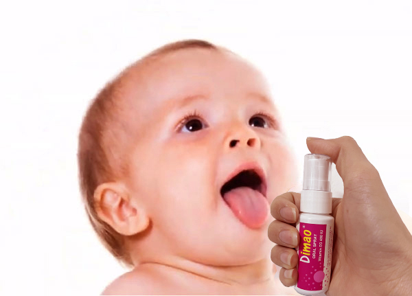 Vitamin D3 dạng xịt rất tiện dụng, trẻ hợp tác bổ sung