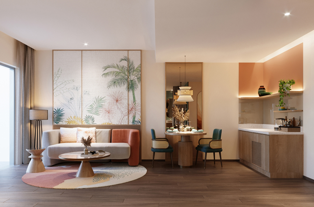 Thiết kế nội thất đầy cảm hứng của căn hộ FiveSeasons Homes - Vung Tau Central Beach (Ảnh: Hưng Thịnh Land)