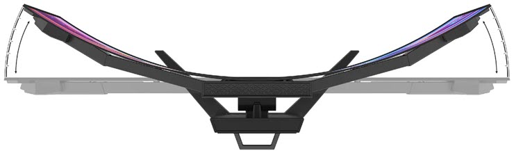 Người dùng có thể tùy chỉnh độ cong của OLED Xeneon Flex.