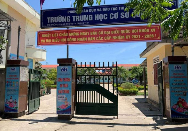 Trường THCS Quảng Thọ - nơi xảy ra nhiều vụ "lùm xùm" trong thời gian qua