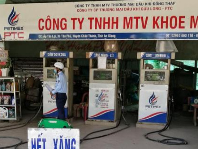Thị trường - Tiêu dùng - 40 cơ sở xăng dầu ở An Giang treo biển hết xăng