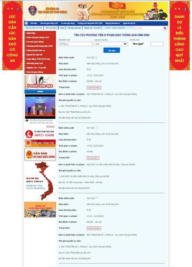 Xe ô tô liên tục vi phạm giao thông.