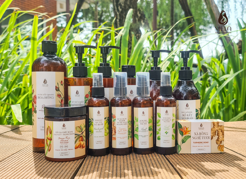 Trọn bộ sản phẩm Mela - Chiết xuất từ thiên nhiên với các thành phần an toàn, lành tính
