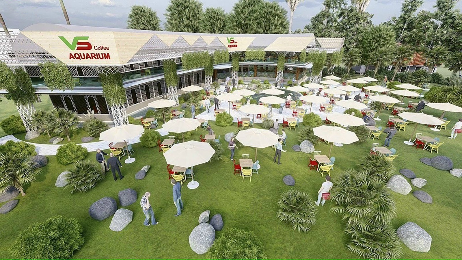 Tăng tính thẩm mỹ cho các công trình kiến trúc, cảnh quan đô thị, sân vườn