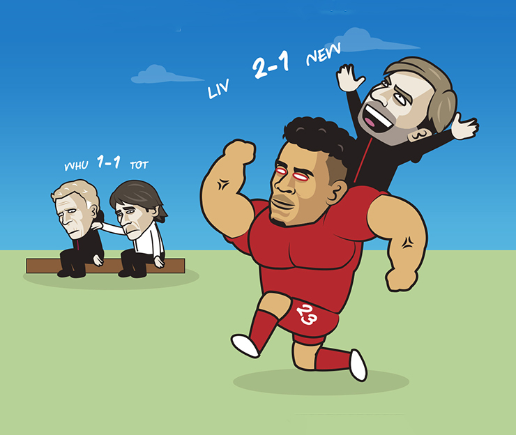 Luis Diaz đang phải gánh Liverpool còng lưng.