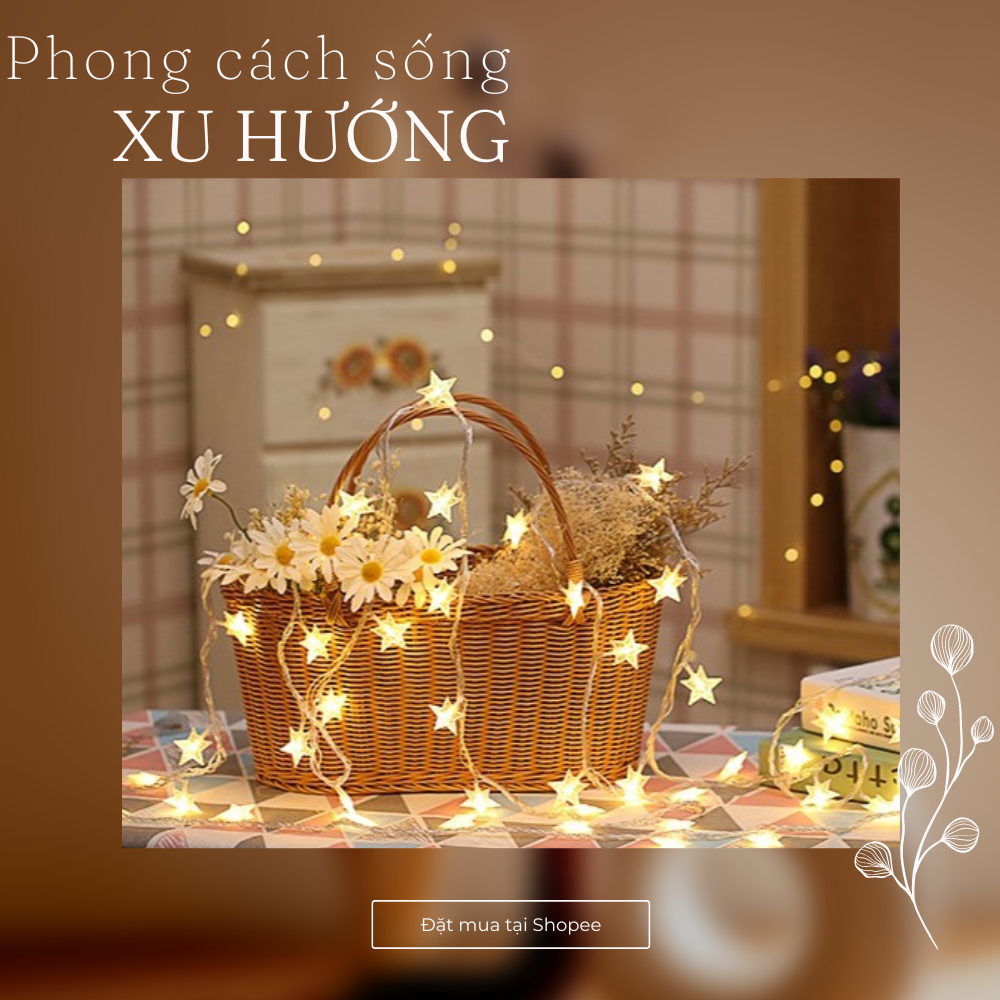 Đèn LED trang trí ngôi sao vàng hiện đang có giá chỉ 30.000 đồng trên Shopee.