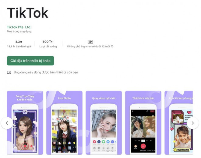 Cập nhật ứng dụng TikTok lên phiên bản mới nhất.