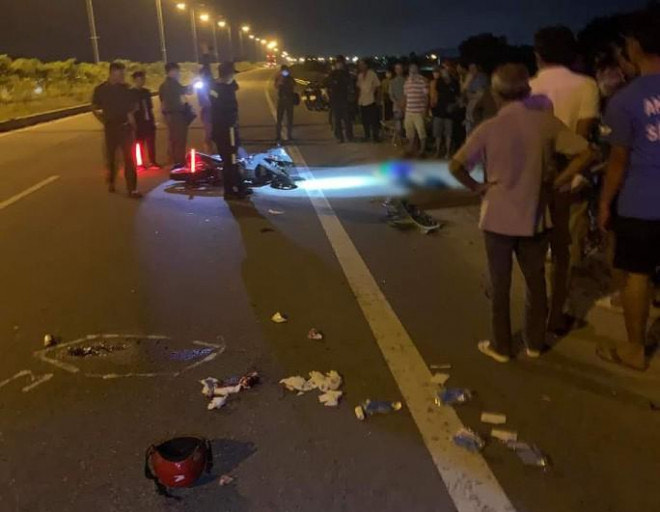Hiện trường vụ tai nạn giao thông ở Bình Định khiến 1 người tử vong.