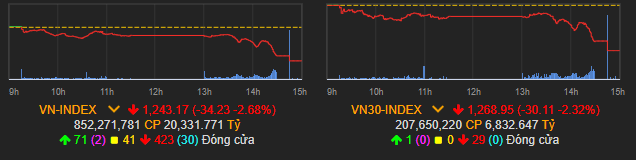 Vn-Index lao dốc thảm