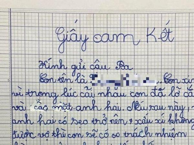 Bạn trẻ - Cuộc sống - Bản cam kết nuôi anh hai của bé gái lớp 1 khiến cộng đồng mạng cười nghiêng ngả