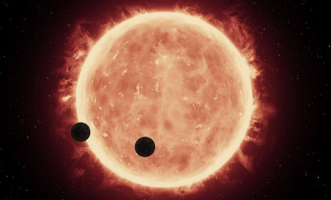 Chân dung hai siêu Trái Đất quay quanh sao lùn đỏ - Ảnh: NASA, ESA, and G. Bacon/STScI
