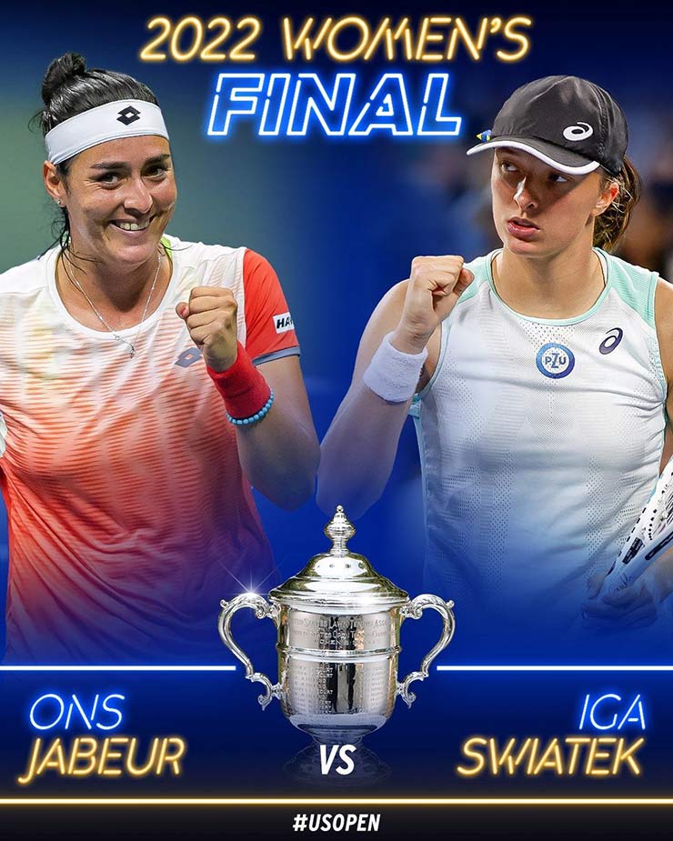 Ons Jabeur đứng trước cơ hội lần đầu vô địch Grand Slam, nhưng Swiatek đã có kinh nghiệm đăng quang