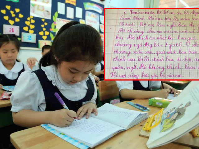 Giáo dục - du học - Phì cười trước những bài văn tả bố của học sinh tiểu học: "Sở thích của bố là đi chơi, ăn cơm quán và ngủ" và loạt tật xấu bị phơi bày