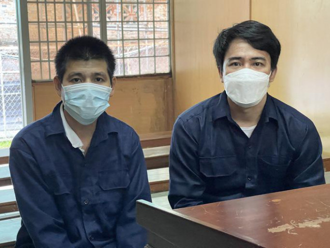 Bị cáo Hải và Trọng tại phiên xét xử