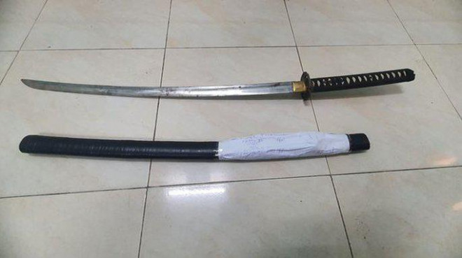 Cây kiếm Nhật được Minh dùng để chém nạn nhân