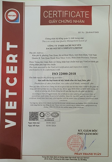 Thương hiệu đạt được hàng loạt chứng nhận về chất lượng và an toàn của sản phẩm.