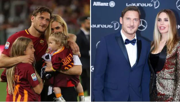 Sốc: Huyền thoại Totti bị trầm cảm vì vợ ngoại tình với HLV của mình - 1