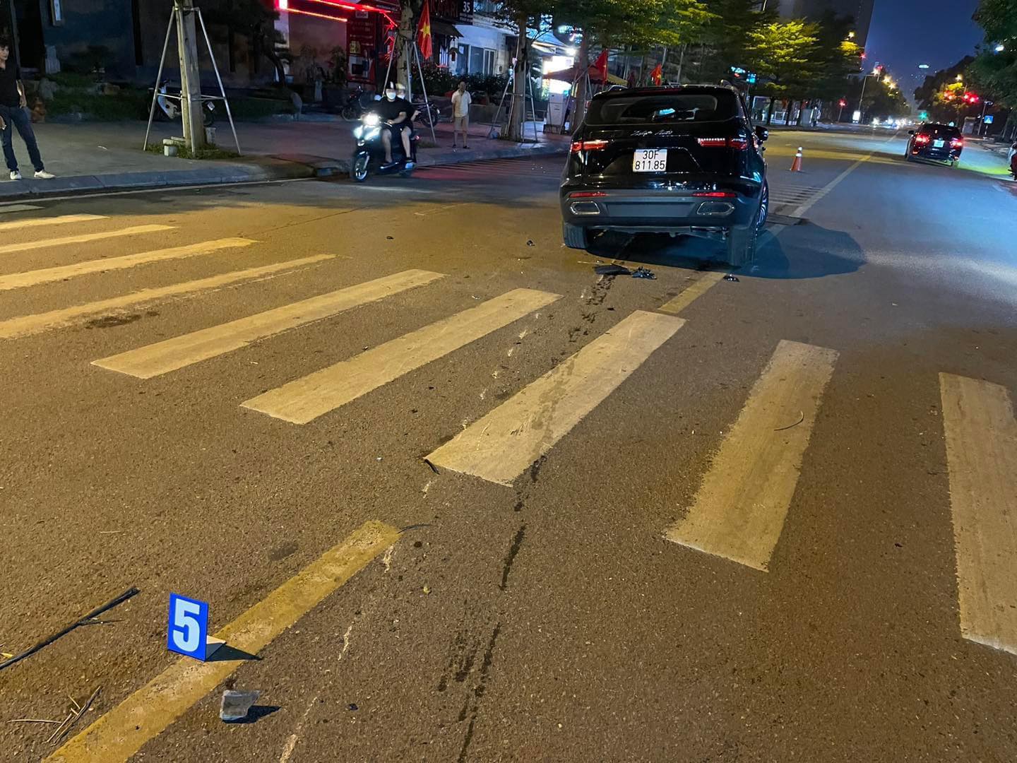 Hiện trường vụ tai nạn.