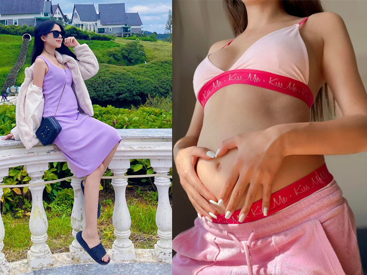 Đời sống Showbiz - Bà xã Bùi Tiến Dũng diện nội y khoe bụng bầu "vượt mặt", vợ Phan Mạnh Quỳnh thì sao?