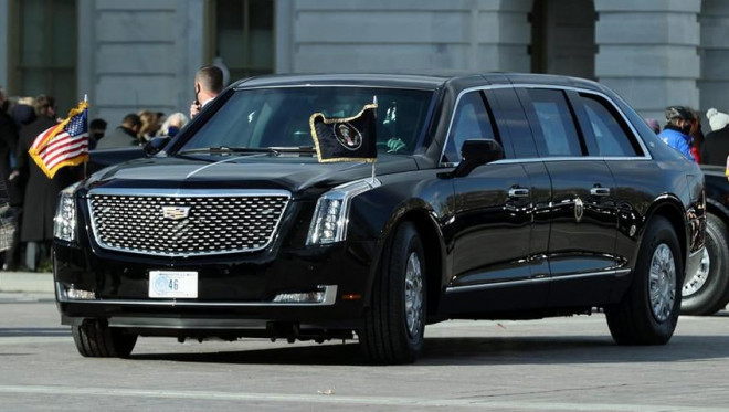 Chiếc xe limousines bọc thép tên là "Quái thú" của Tổng thống Mỹ Joe Biden. Ảnh: REUTERS