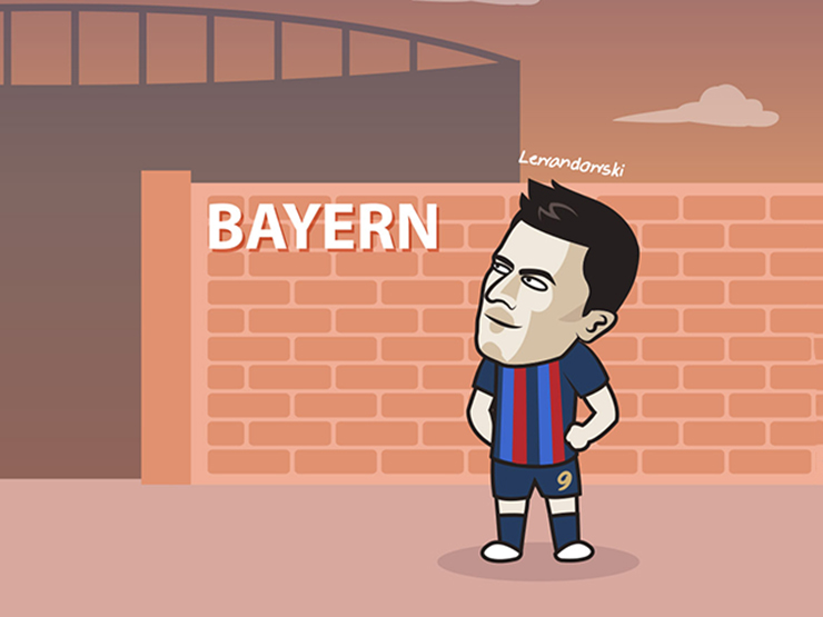 Tranh vui - Ảnh chế: Lewandowski trở lại Bayern Munich khiến fan "hùm xám" run rẩy