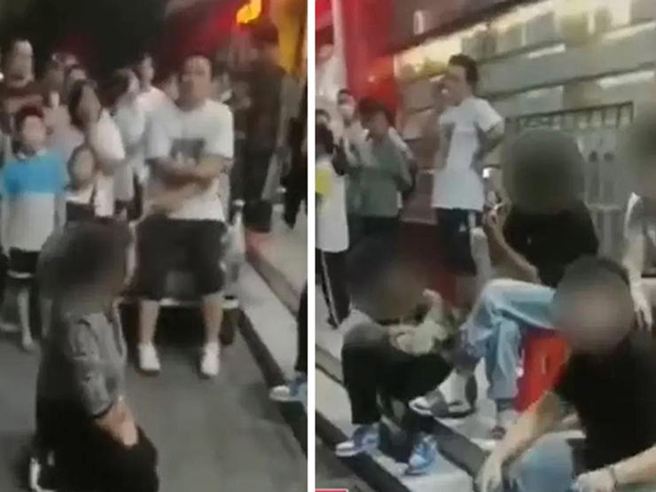 Bạn trẻ - Cuộc sống - Người bà quỳ gối cầu xin những kẻ bắt nạt để cháu mình được đến trường