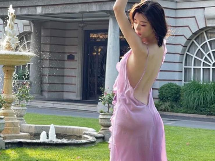 Tình mới của Huỳnh Hiểu Minh chuộng diện váy mỏng như tờ, đẹp tựa tiên giáng trần